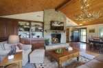 Cozy Gas Log Fireplace and Large Smart TV